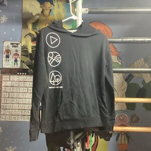 Women's Black Graphic Hoodie